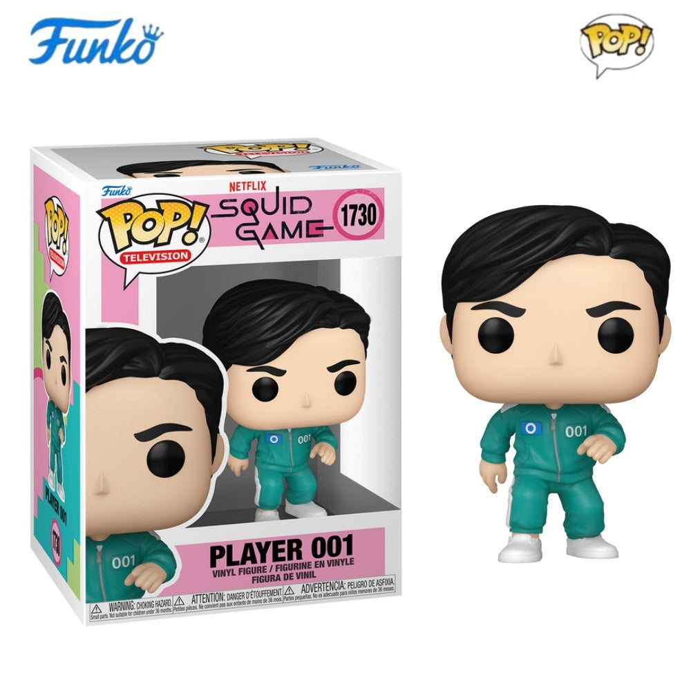 Boneco FUNKO POP Edição Limitada do Jogo da Lula: Jogador 001, Geum-ja, Hyun-ju, Front Man, Jogador 456: Seong Gi-Hun (Chutando Jegi)