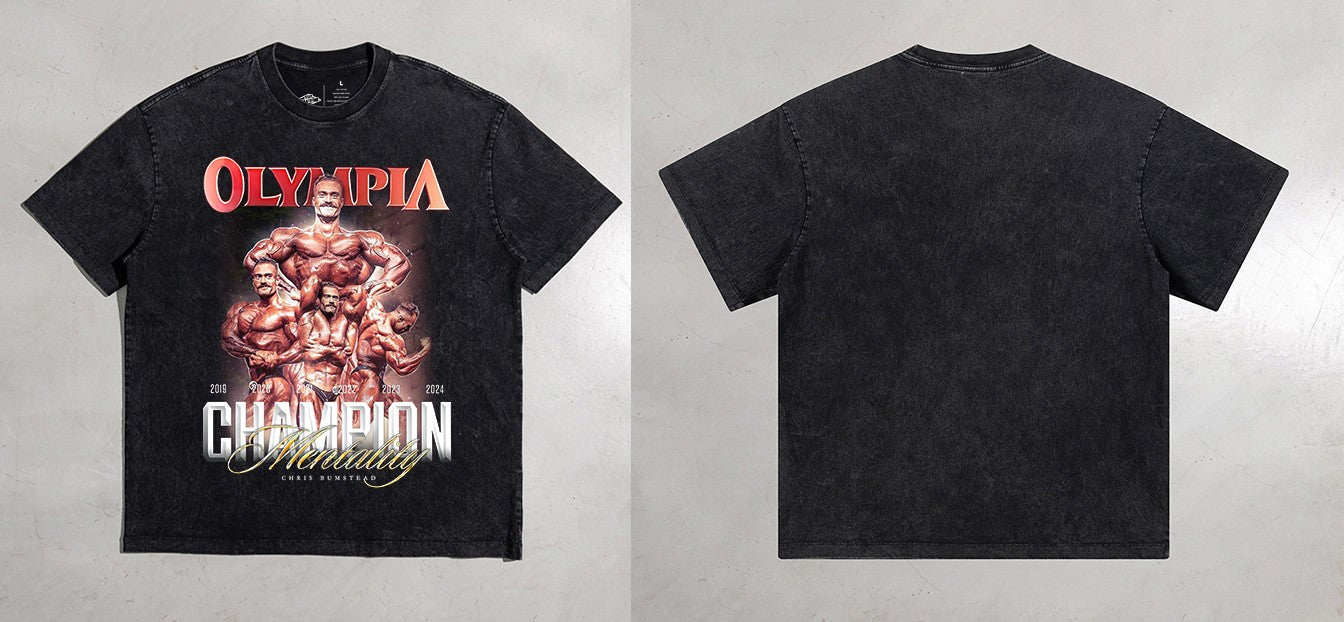 CBUM Workout Tshirt Gym Bodybuilding Men Clothing Oversized Sportwear Cotton US Sized Men Washed T-Shirts