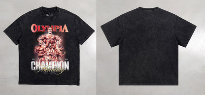 CBUM Workout Tshirt Gym Bodybuilding Men Clothing Oversized Sportwear Cotton US Sized Men Washed T-Shirts