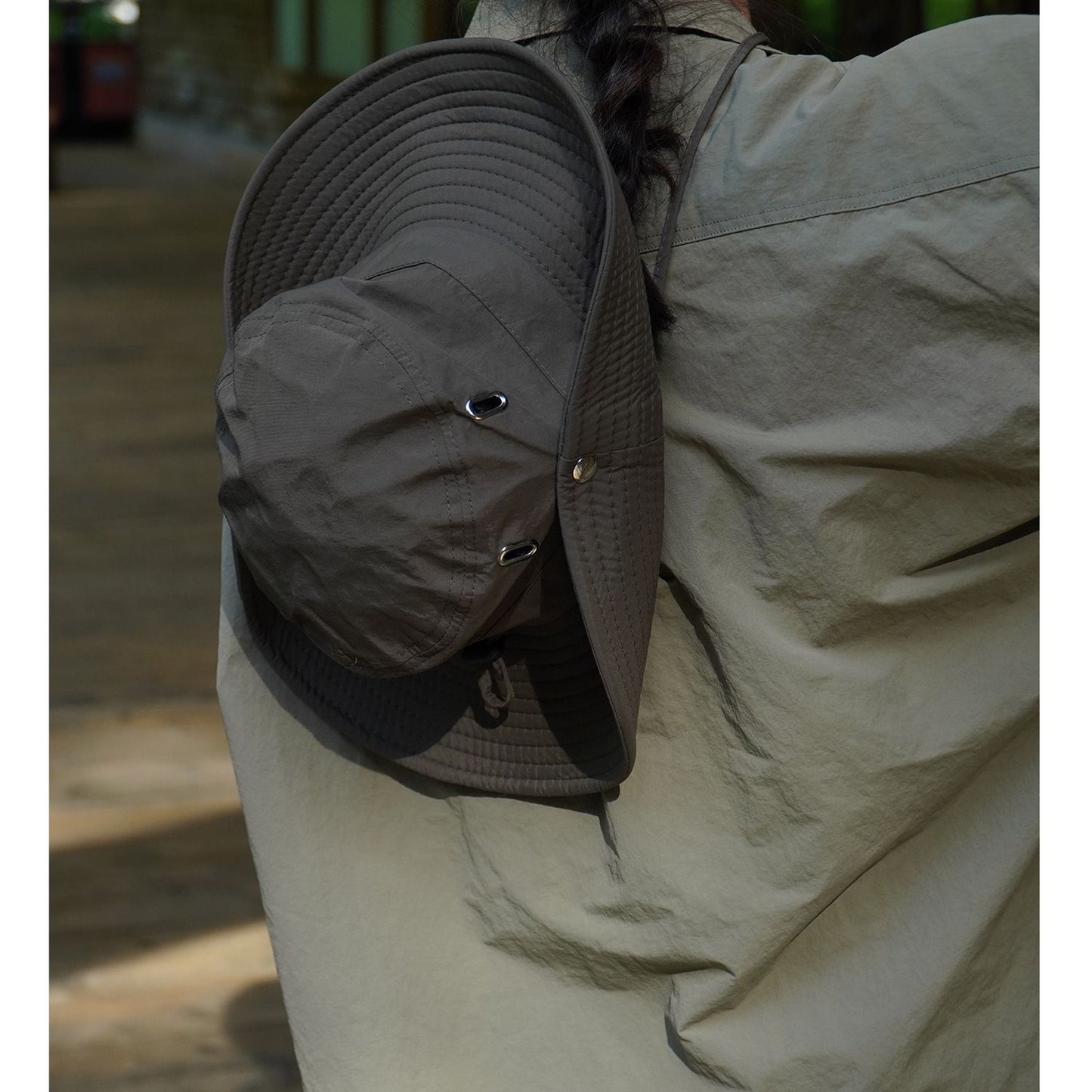 Womens Windproof Outdoor Sun Hat Summer UV Protection Bucket Safari Wide Brim Fisherman Cap Cowboy Men Fishing Hiking Beach Hats