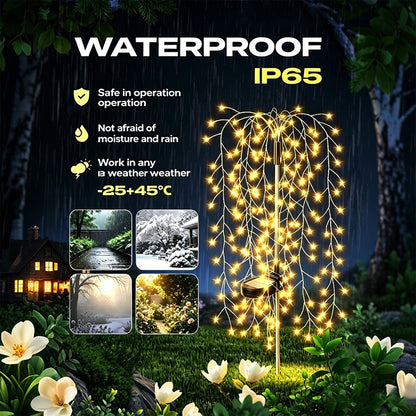 Firework LED Solar Garden Lights Waterproof Outdoor Courtyard Christmas Decor Fairy Lights for Patio Pathway Street Porch