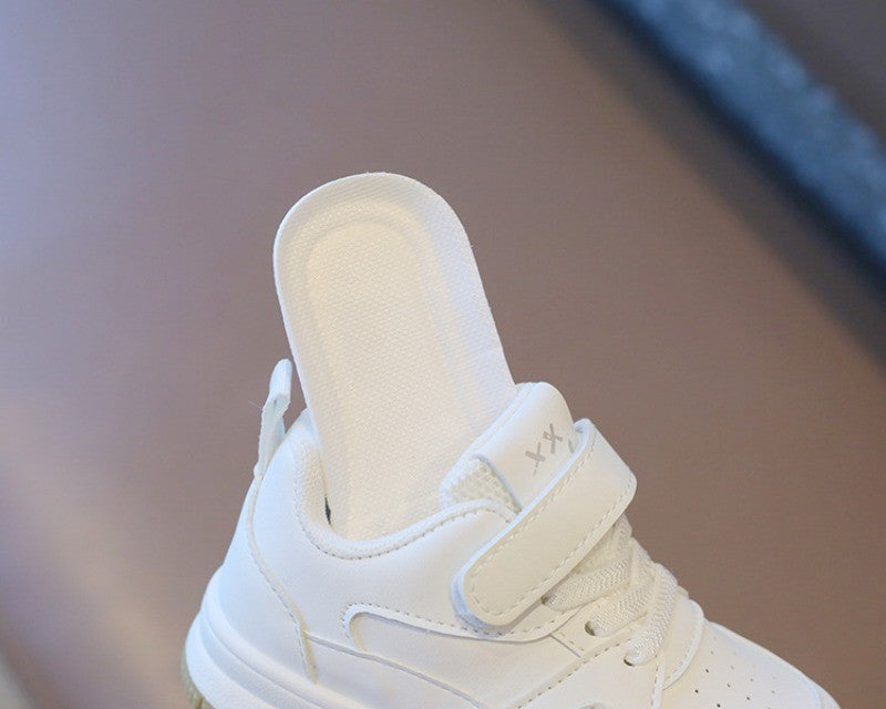 Children's White Shoes Spring and Autumn Kid's Sports Shoe Anti slip Lightweight Boys Board Shoes Soft Sole Baby Casual Shoes