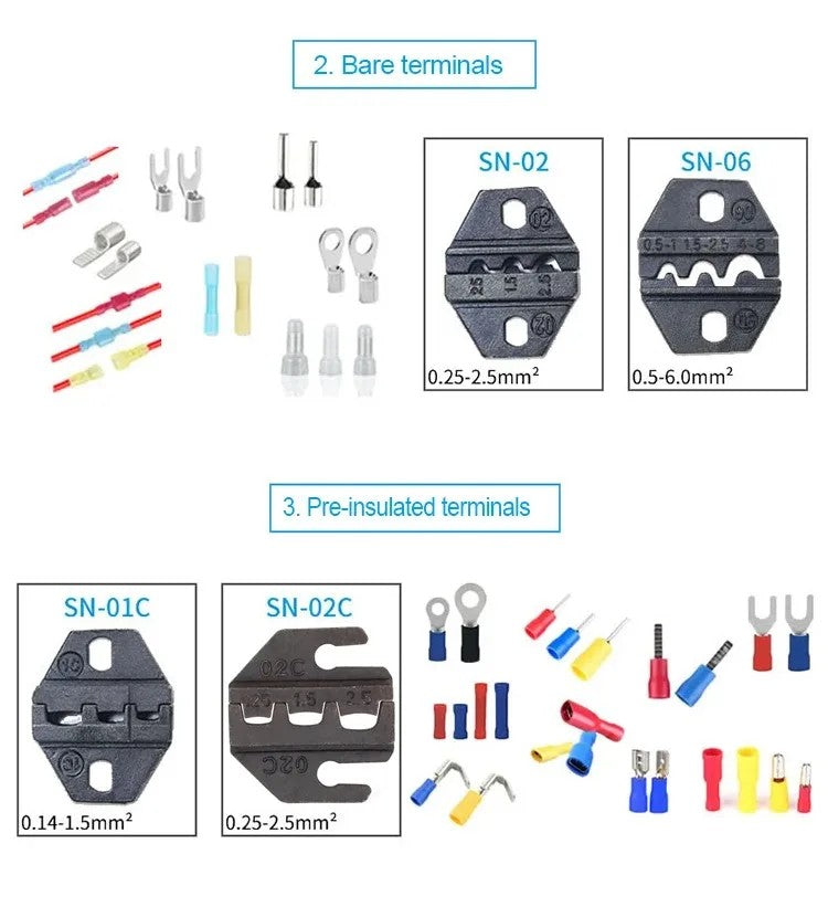 Electric Cold Press Terminal Machine Scattered Terminal Crimping Machine Tubular Insulation Terminal with Exchangeable Die Sets