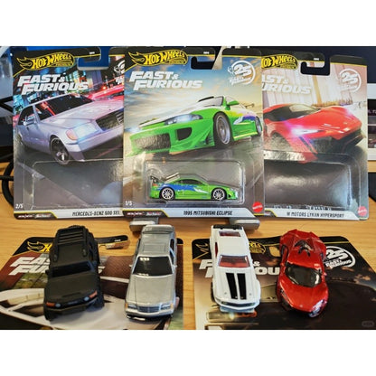 Hot Wheels HNW46 Fast & Furious Estojo N Série Mitsubishi Eclipse Carro Miniatura Coleção Surpresa Decoração Presente