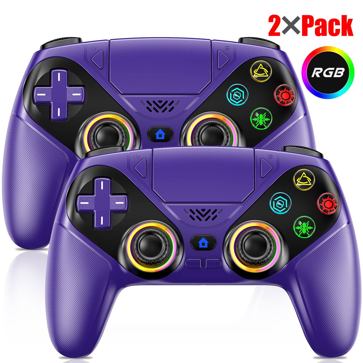 RGB Light Controller For PlayStation 5/PS5 Pro/Slim/PC Wireless Gamepad Marco/Turbo NO Drift Hall Effect Gaming Control Joystick