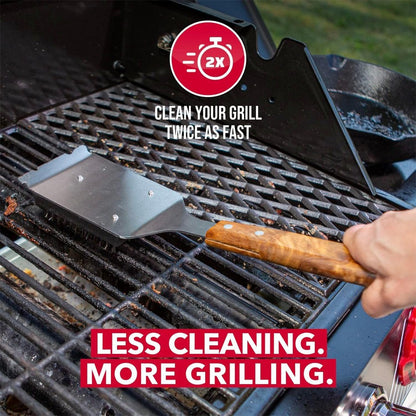 Steel BBQ Brush Grill and Scraper BBQ Cleaner Brush Perfect Tools - Rust Resistant Stainless Steel Barbecue Cleaner