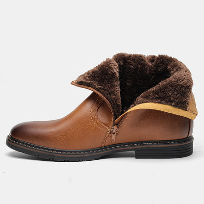 Men Winter Boots Vintage Ankle Warm Men's Winter Shoes #5278