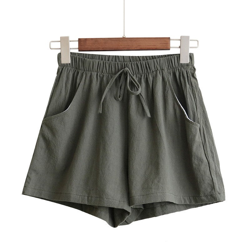 Summer Women Cotton Linen Shorts High Waist Shorts Short Pants Women Fashion Casual Sports Shorts Female S-3XL