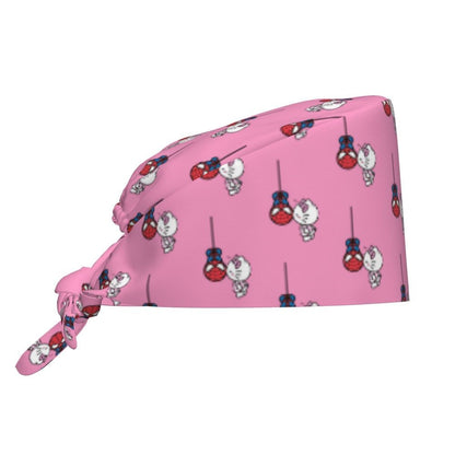 Touca Cirúrgica Personalizada Hello Kitty Equipe Médica Feminino Masculino Desenho Animado Personagem Para Chapéu de Chef Touca de Esfoliação