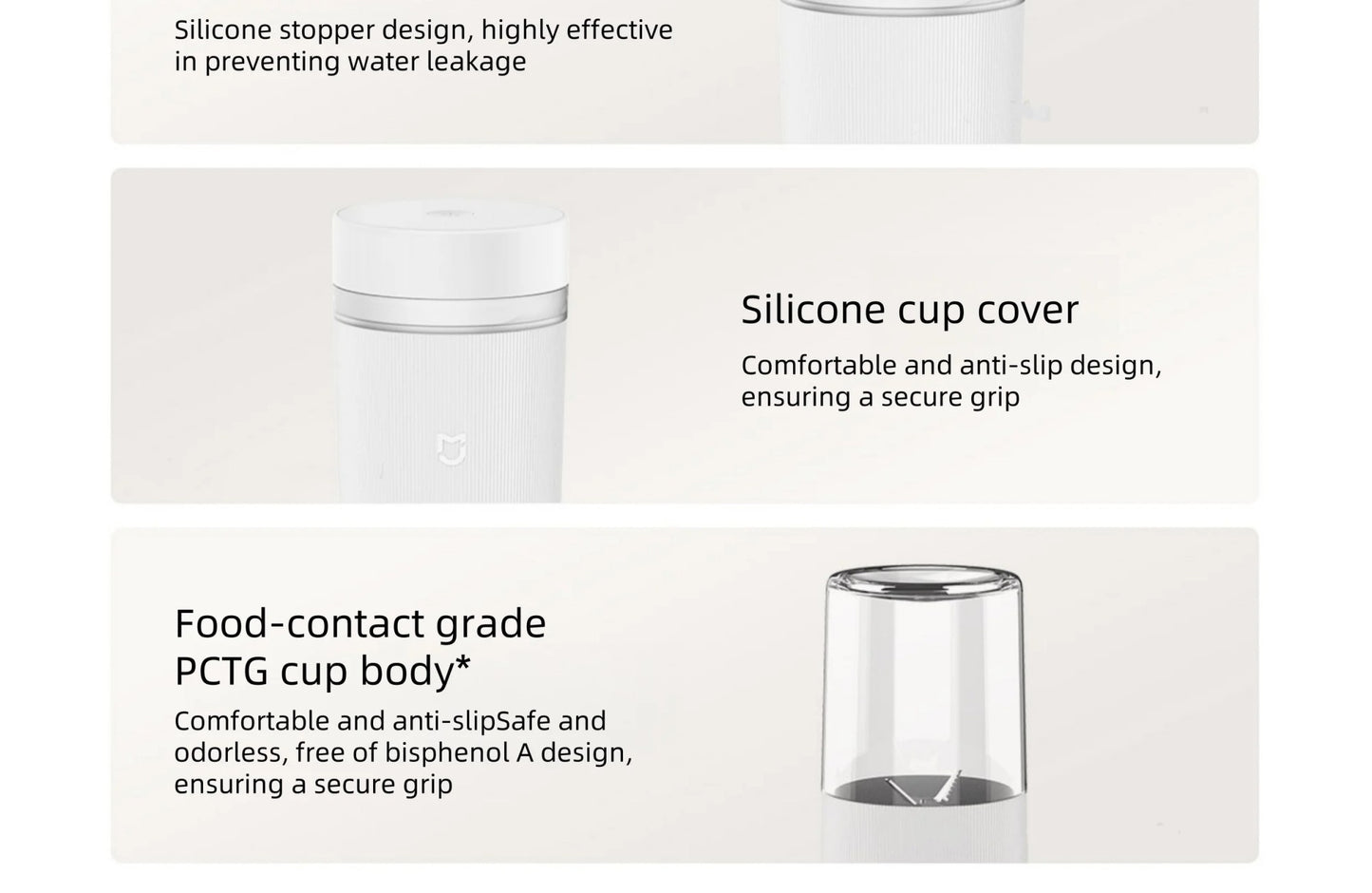 Espremedor Portátil XIAOMI MIJIA Mixer 2 Elétrico Mini Liquidificador Frutas Legumes Gelo Triturado Rápido Processador de Alimentos de Cozinha -CN