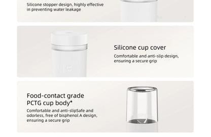Espremedor Portátil XIAOMI MIJIA Mixer 2 Elétrico Mini Liquidificador Frutas Legumes Gelo Triturado Rápido Processador de Alimentos de Cozinha -CN