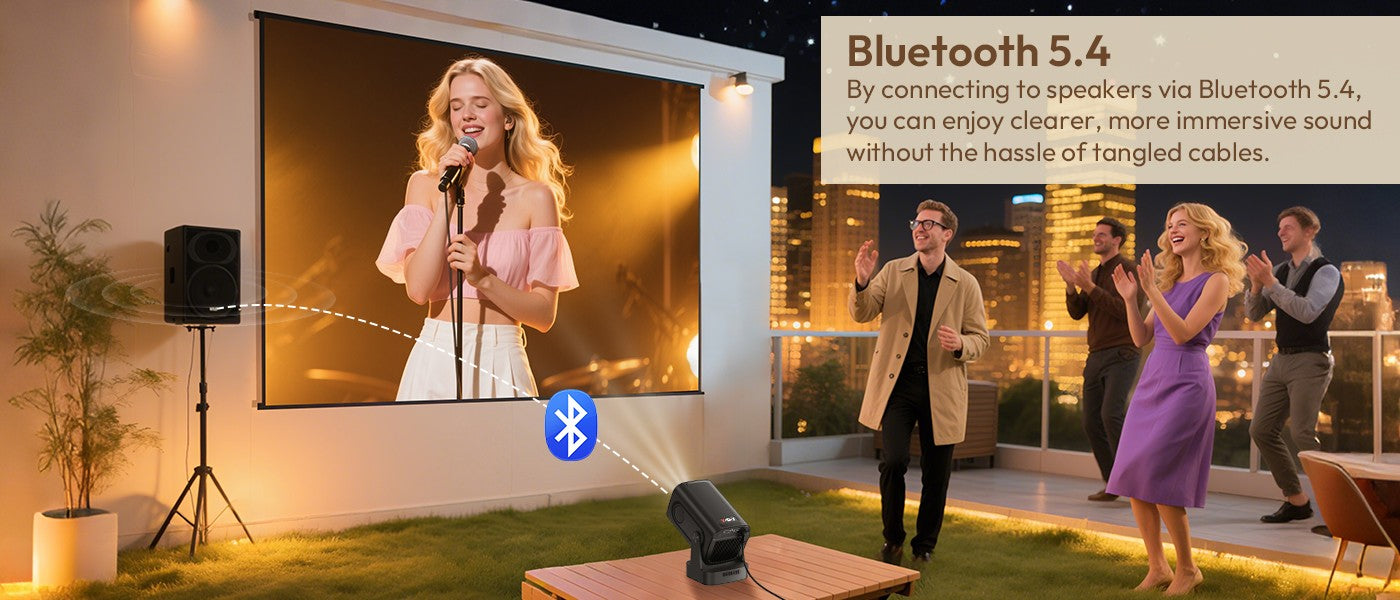 Projetor XGODY 4K HD 300ANSI Cinema Bluetooth WiFi 1080P Android Home Theater Inteligente