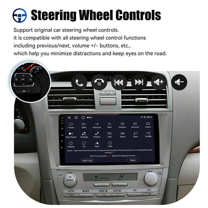 9" Android 14 Car Radio Multimedia Video Player 2 Din For Toyota Camry 2006 2007 2008 2009 2010 2011 GPS Navi Head Unit Carplay