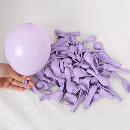 50PCS Macaron Pink Purple Metallic Confetti Balloons Set - Wedding Birthday Party Decorations for Indoor Outdoor Celebration