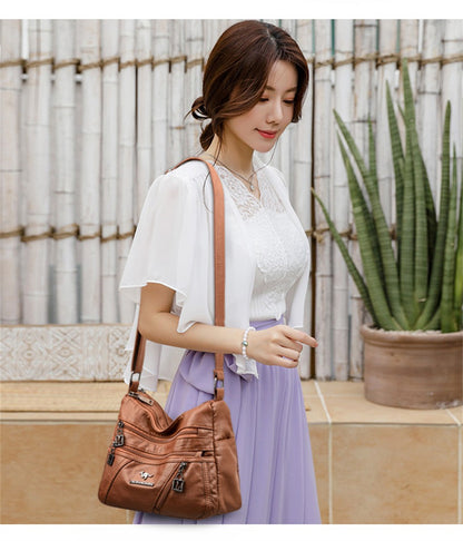 High Quality Soft Leather Luxury Purses and Handbags Women's Bag Designer Multi-pocket Crossbody Shoulder Bag for Women 2024 Sac