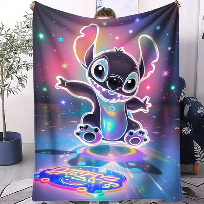 Disney Dream Stitch Print Blanket Multifunctional Flannel Blanket Birthday Gift for Home Outdoor Travel Camping Nap Cover