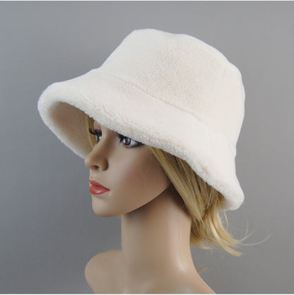 Chapéu de Pele de Carneiro Shearling Partículas Chapéus Femininos Inverno Quente Clássico Luxuoso Bonés de Alta Qualidade Chapéu Feminino Moda Novo Design Chapéu de Balde