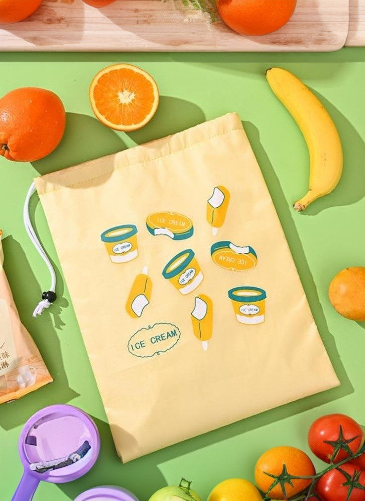 1/3PCS Fruit Vegetable Freshkeeping Bag Banana Storage Bag Vegetable Preservation Anti Ripening Insulated Drawstring Reusable