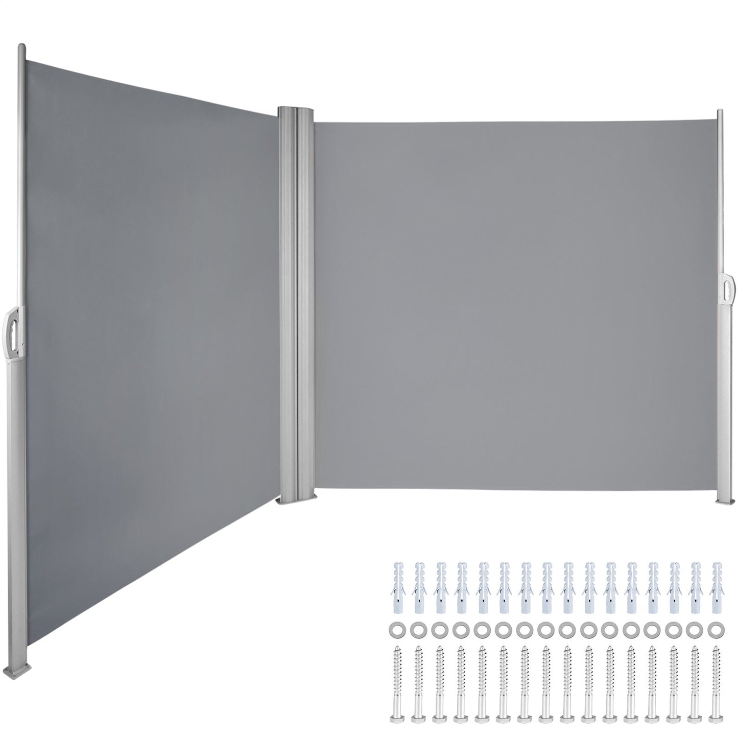 SucceBuy Retractable Side Awning Outdoor Patio Screen Fence Privacy Divider Garden  Pool Patio Terrace Sun Shade Wind Screen