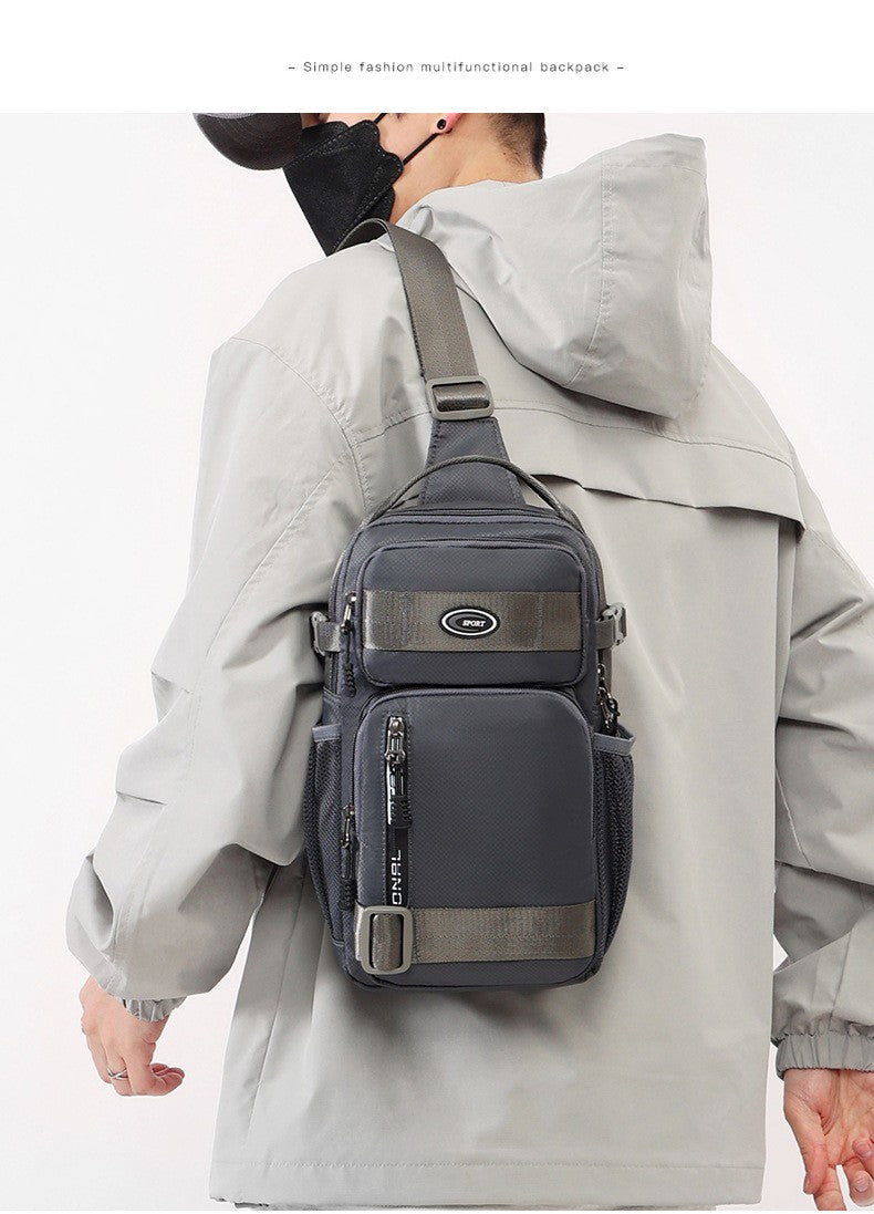 Men Riding Backpack Large Capacity Chest Bag Lightweight Crossbody Sling Bag Casual Outdoor Shoulder Pack for Men Crossbody Bags