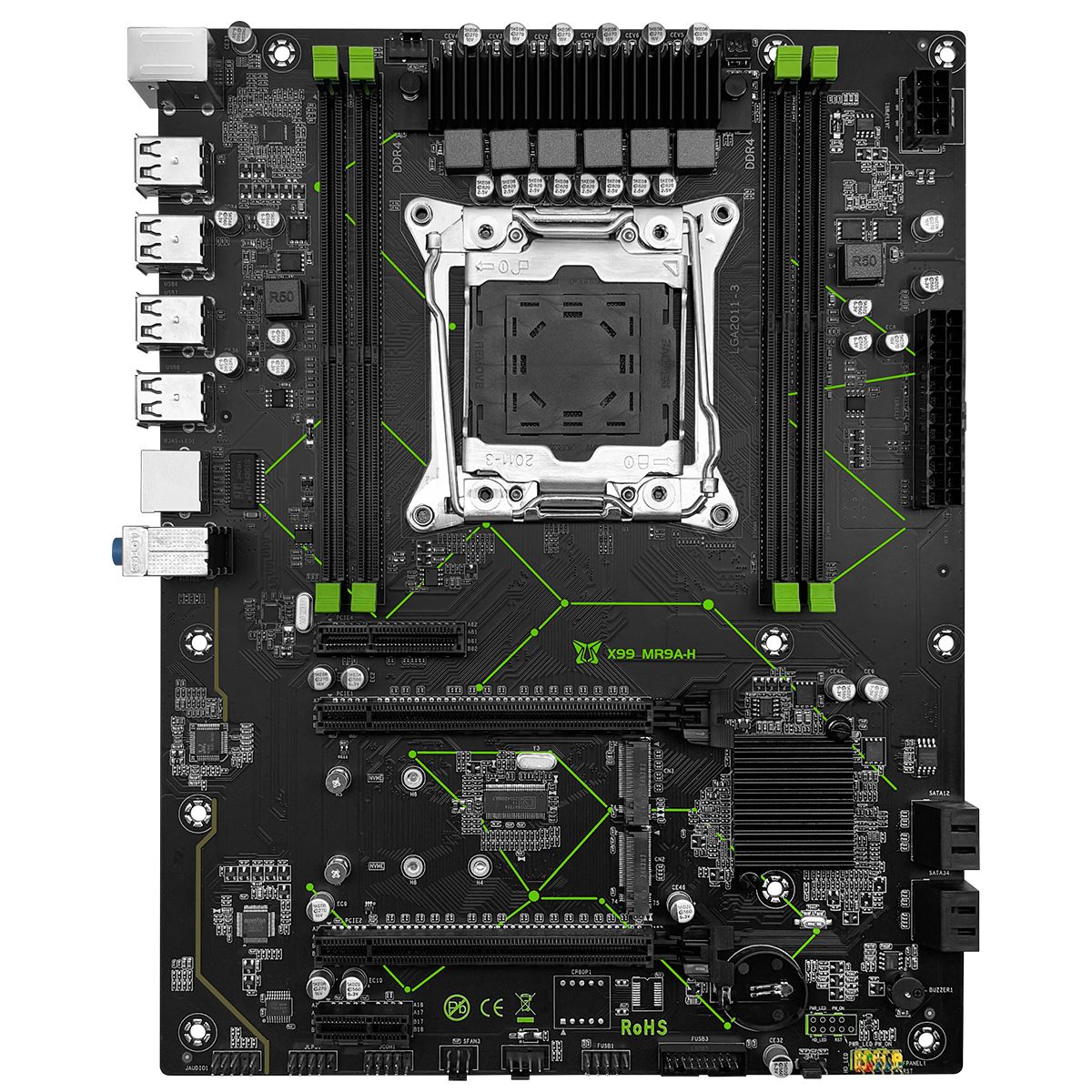 Placa-mãe MACHINIST X99 combo opcional Xeon E5 2660 V3 LGA 2011-3 CPU e Kit de Memória RAM DDR4 16GB Dual-channel NVME M.2 MR9A-H
