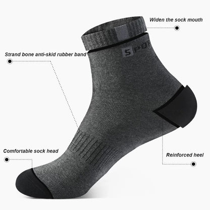 5 Pairs Size 37-43 Men Bamboo Fiber Autumn Winter Men Socks Breathable Cotton Sports Sock Breathable Deodorant Business Socks