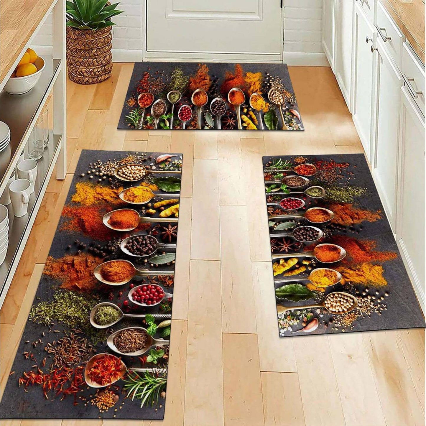 Modern Kitchen Mat Home Entrance Doormat Hallway Bedroom Living Room Decoration Floor Carpet Balcony Bathroom Anti-Slip Long Rug