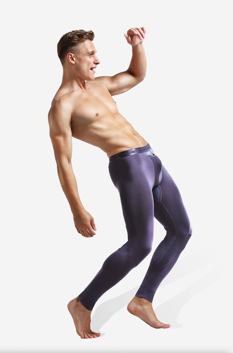 Men's Long Johns Ice Silk Mesh Perspiration Thermal Pants Slim-fit Honeycomb Breathable Leggings Mens Winter Thermal Underwear
