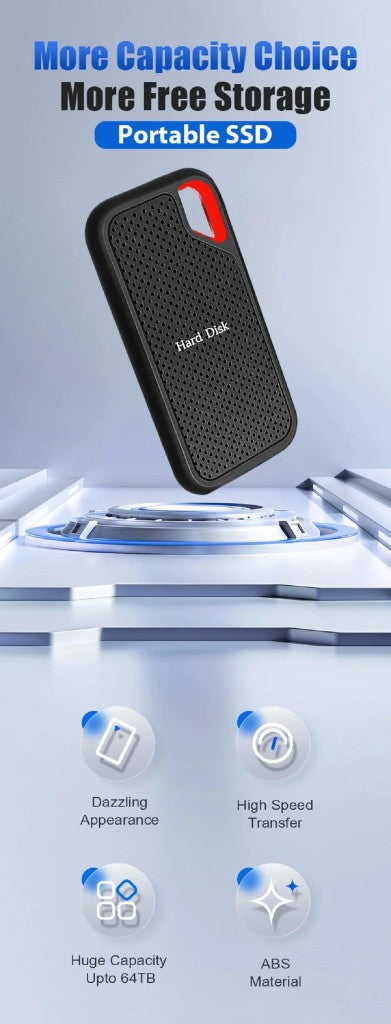 New External Hard Drive 1TB Portable SSD HARD DISK 2TB High-speed External Solid State Drive Mobile Hard Drive for Laptop Mac PC