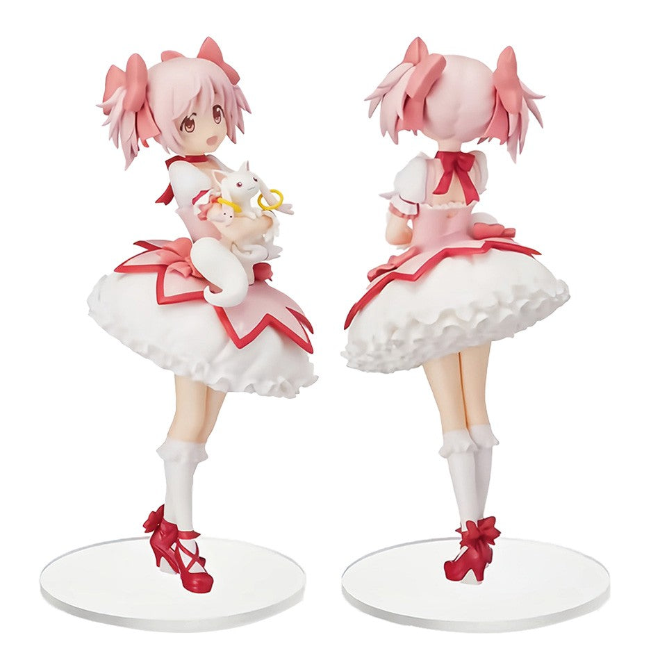 Puella Magi Madoka Magica Kaname Madoka Modelos de Personagens de Anime Estatuetas Enfeites de Mesa Requintada Coleção de Brinquedos Presentes Otaku