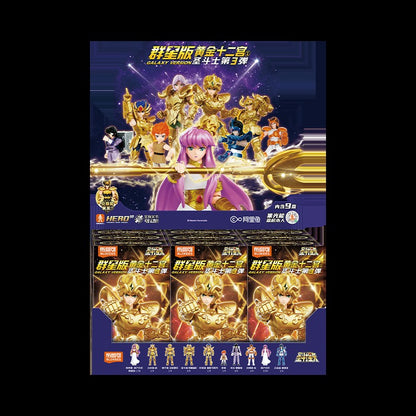 BLOKEES Gold Saints Stars Series Wave1- 4 Blind Box | Saint Seiya Licensed Action Figure Set for Anime Collection & Gift