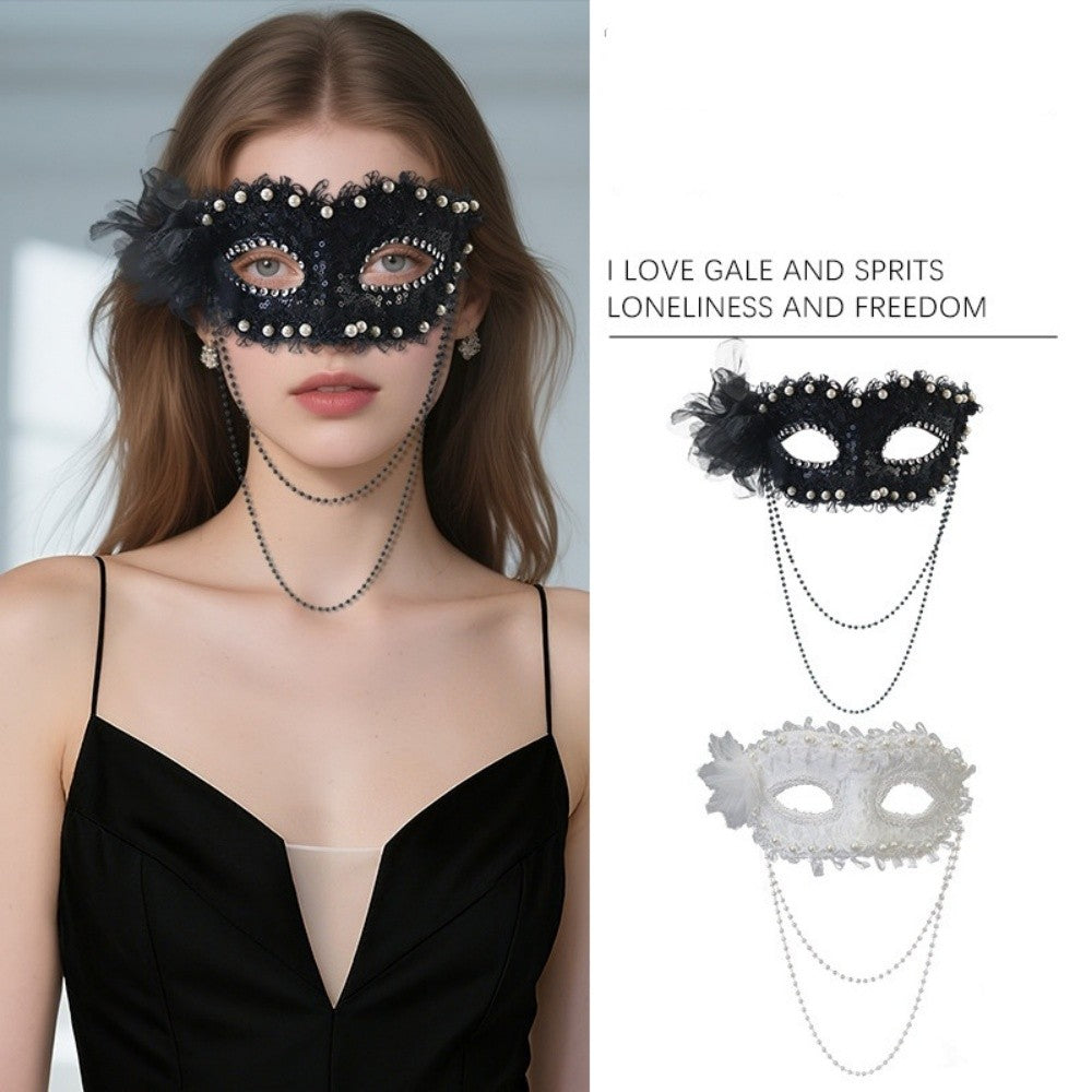 Party Masks Intricate Venice Princess Masquerade Mask Side Flower Mask Refined Cosplay Costume Mask For Party Halloween Dress