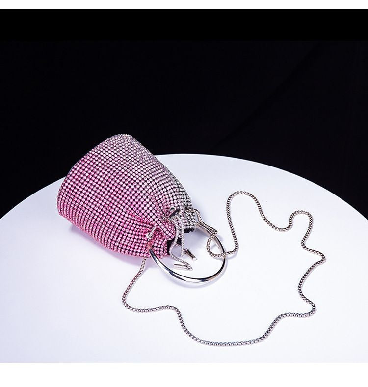 Women's bag 2024 a w bucket bags Women's inlaid diamond bag Fashion dinner women luxury single shoulder designer handbags