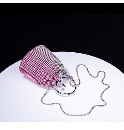 Women's bag 2024 a w bucket bags Women's inlaid diamond bag Fashion dinner women luxury single shoulder designer handbags