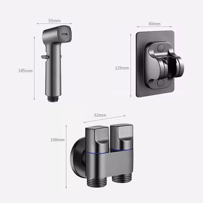 Toilet companion 1 in 2 out flush spray gun faucet bidet booster nozzle bathroom flush gun high pressure household