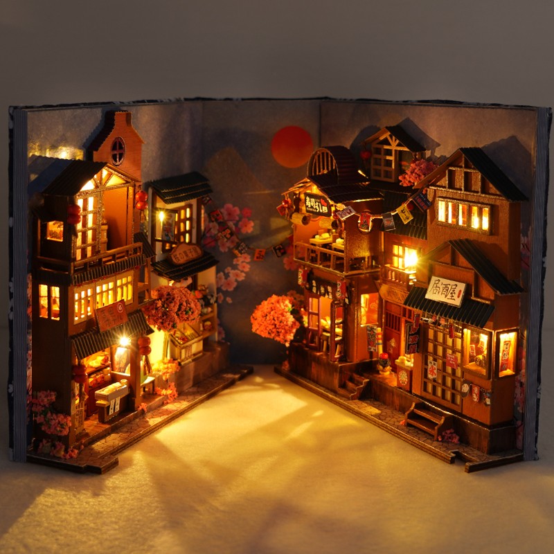 1 unidade, Kit DIY Book Nook, Kit de Modelo para Montar, Decoração de Estante, Micro Modelo de Decoração para Casa, O presente perfeito para adolescentes e adultos