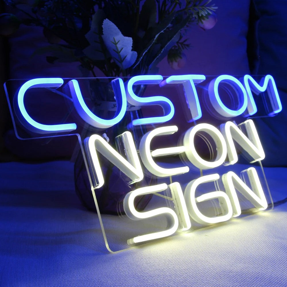 Custom Acrylic Sign UV Neon Sign Business Decor Logo Beauty Salon Nail Hair Studio Custom Company LED Neon Light Dropshipping