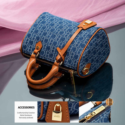 Women's Shoulder Bag 2025 New Cowboy Splicing Pillow Bag, Casual Party Women's Handbag