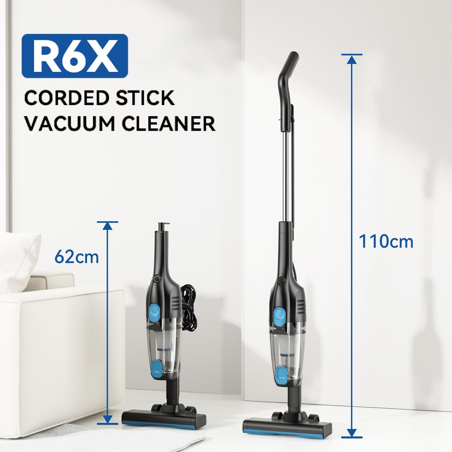 INSE R3S Corded Vacuum Cleaner 16Kpa 6M Extra Long Cord Handheld Vacuum Cleaner for Car Cleaning Hard Floor Household Appliance