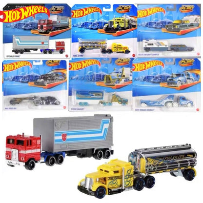 New Hot Wheels Transformers  Transformerstrack Fleet Optimus Prime Ultra Magnus Volvo 240 Drift 1/64 Diecast Car Model Toy Gift