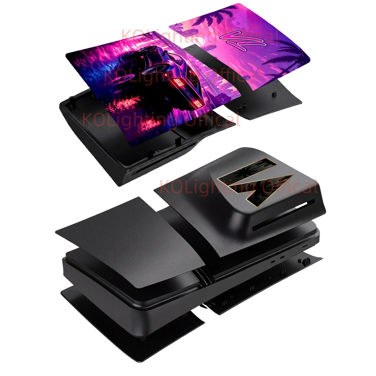 Cover Plates for PS5 Fat Disc Edition Model GT Replacement Side Panels for PS5 Pro Custom Console A Faceplates for PS5 Slim