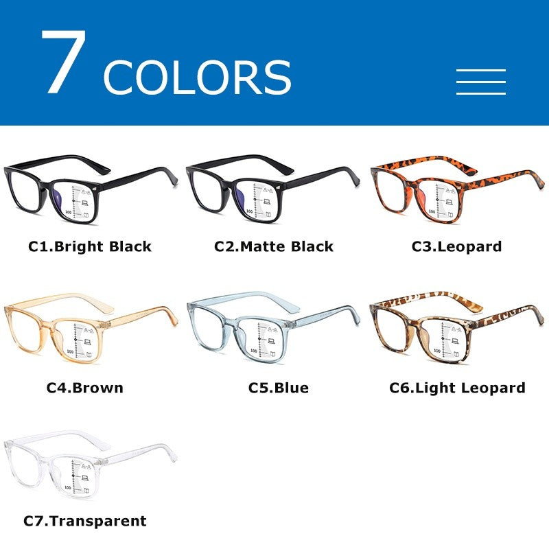 Óculos De Leitura Multifocal Quadrado CRIXALIS Óculos Masculino Fashion Com Dioptrias Antirreflexo Computador Feminino UV400