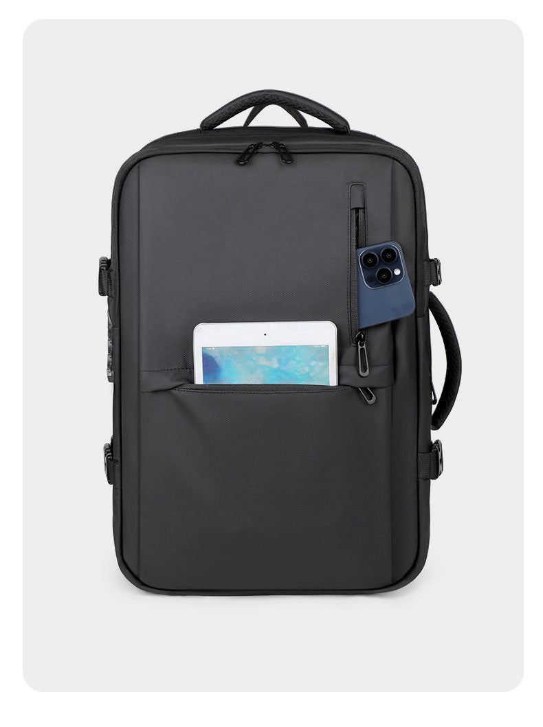 Mochila Masculina Nova a Vácuo Mochila de Compressão Multifuncional para Computador Bolsa de Viagem Expansível de Grande Capacidade