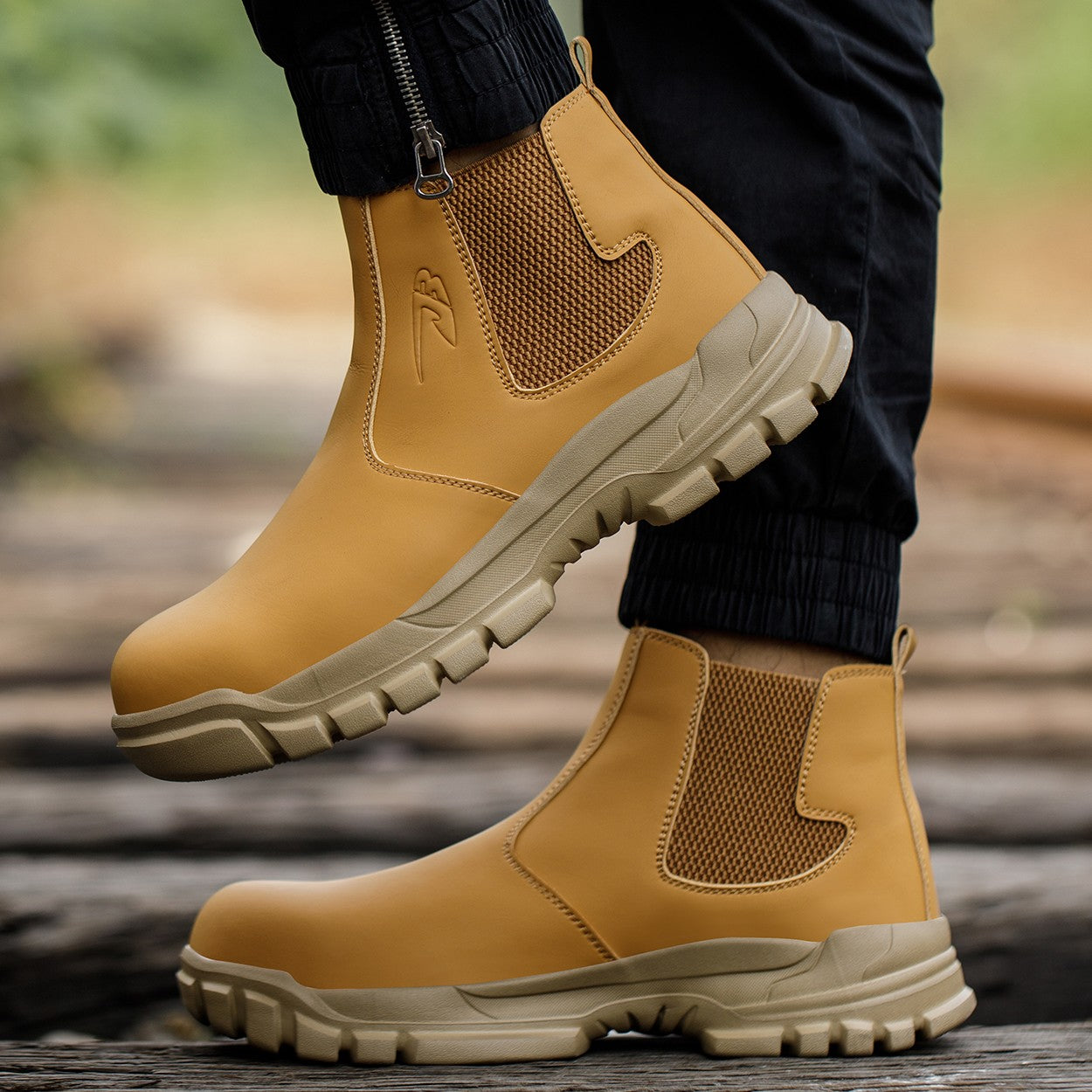 Sapatos de Segurança Impermeáveis Masculinos com Biqueira de Aço Botas de Couro Calçado Masculino Sapatos de Trabalho Indestrutíveis para Construção Marrom