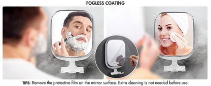TAILI Shower Fogless Makeup Mirror With Holder Suction Cup Shower Shave Round Acrylic Mirrors Bathroom Mirrors Washroom