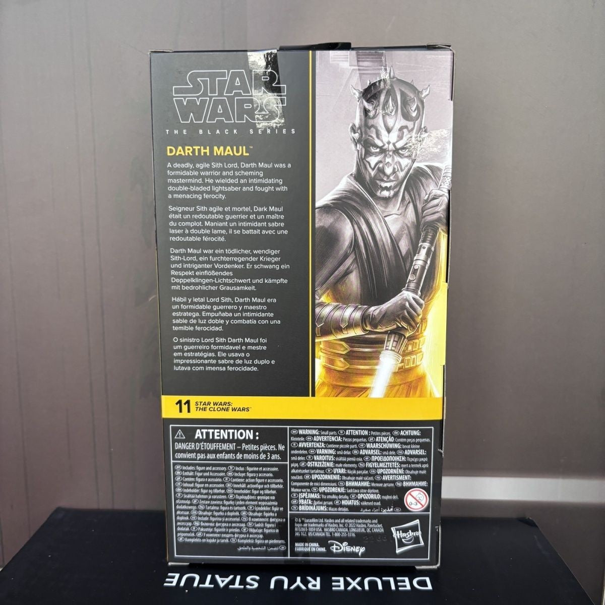 Star Wars The Black Series Darth Maul Figura de Ação - Brinquedo Colecionável Modelo The Clone Wars para Crianças e Presentes de Hobby