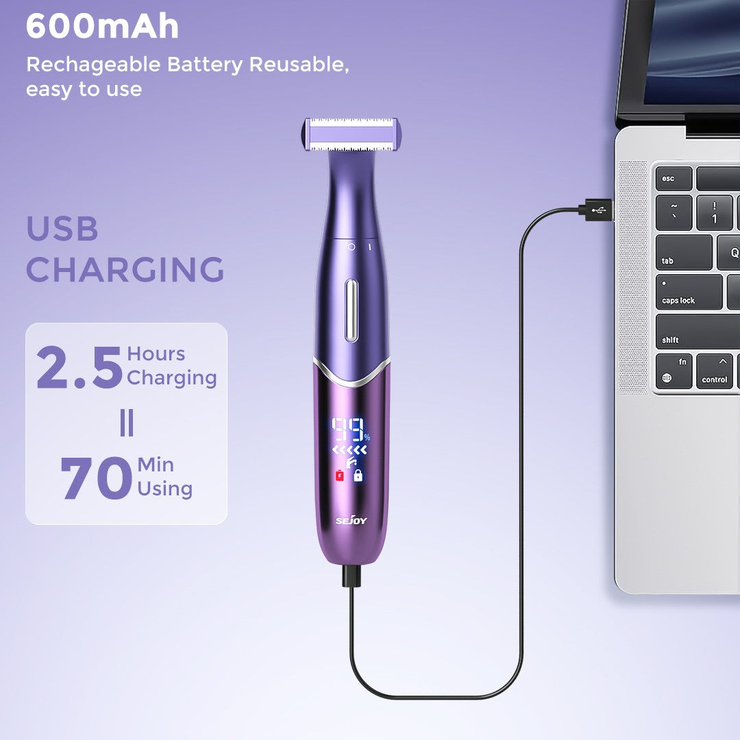 Sejoy 6-In-1 Body Hair Trimmer Kit Electric Beard Shaver Men Women Nose Hair Trimmer Eyebrow Razor Portable Body Hair Shaver