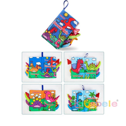 Soft Baby Books 0-6 Months Infants Toy 0 to 12 Months Crinkle Cloth Books For Newborns Stroller Toys Tummy Time  Sensory Toys