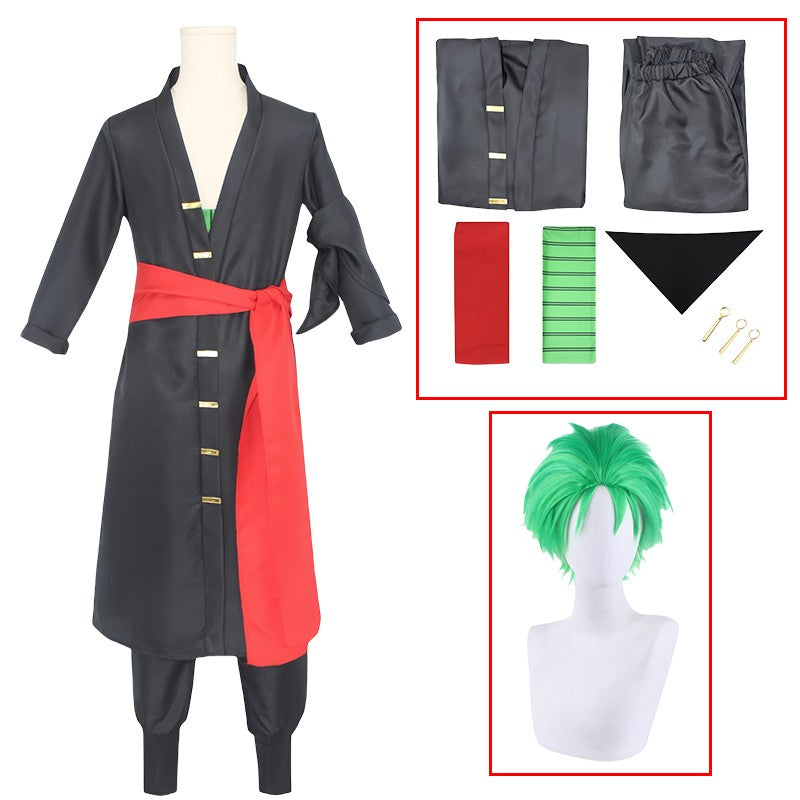 Fantasia Wano Country Roronoa Of Zoro Cosplay Kimono Anime Pirate Disfraz Costume Men Male Halloween Carnival Party Clothes