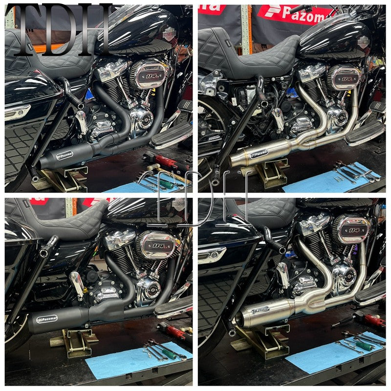 17-25 SC Project Exhaust System Kit Slip On Line 2-into-1 Full Complete Muffler For Harley Touring CVO Road Street Electra Glide